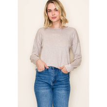 STACCATO BRUSHED HEAVY SOLID KNIT TOP