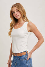 SCOOP NECK KNIT TANK TOP