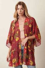 FLOWER PRINT CHIFFON DUSTER