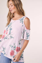 FLORAL PRINT OPEN SHOULDER TOP