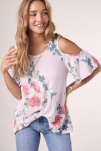 FLORAL PRINT OPEN SHOULDER TOP