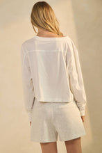 Solid Cropped Oversized Pullover Top