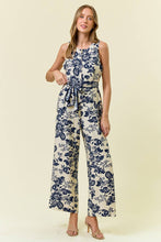 PAISLEY PRINTED ZIP FRONT SLVLESS JUMPSUIT