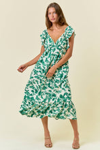 Floral Sweetheart Neckline Smocked Back Midi Dress