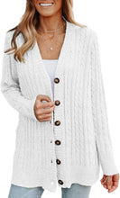 Medium Length Knitted Cardigan Sweater