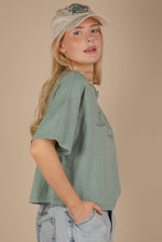 Oversized Screen Print Graphic Casual Knit T shirt HOWDY