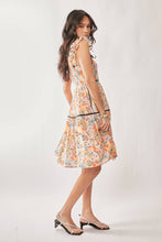 FLORAL PRINTED TAPE RUFFLE STRAP TIERED DRESS