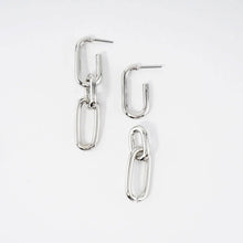 Convertible Mixed-Metal Chain Link Drop Earrings