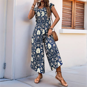 FLoral wide-leg jumpsuit
