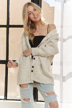 OVERSIZED HOODIE BUTTON DOWN CARDIGAN