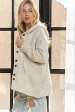OVERSIZED HOODIE BUTTON DOWN CARDIGAN