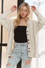 OVERSIZED HOODIE BUTTON DOWN CARDIGAN