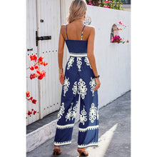 Off Shoulder Ruched Printed High Waist Jumpsuit