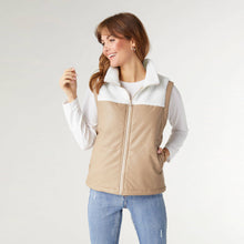 Yona Mixed Sherpa Pleather Vest