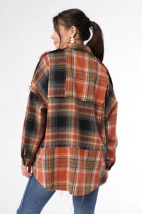 Lizzi Raw Trim Pieced Flannel