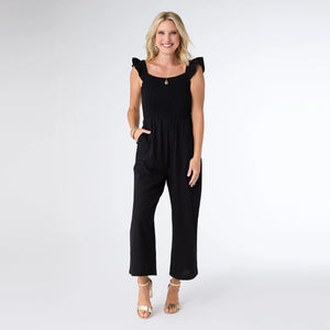 Kohde Wide Leg Smocked Jumpsuit
