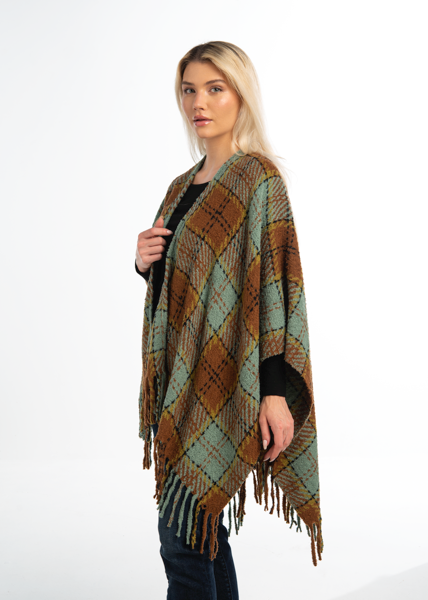 Wood Plaid Wrap