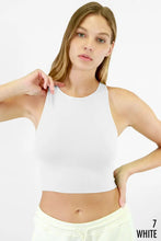 Solid High Neck Crop Top