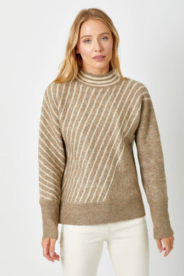 Stripe Dolman Sleeve Sweater