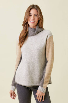 Color Block Sweater Top