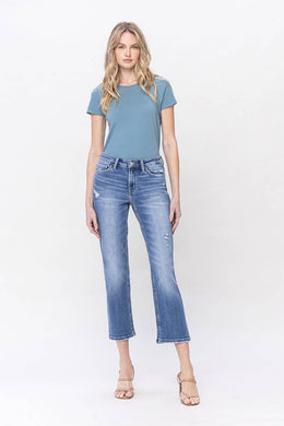 MID RISE CROP STRAIGHT JEAN