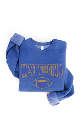 WEST VIRGINIA FOOTBALL Graphic Sweatshirt: HEATHER ROYAL