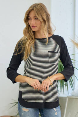 Striped Raglan Top