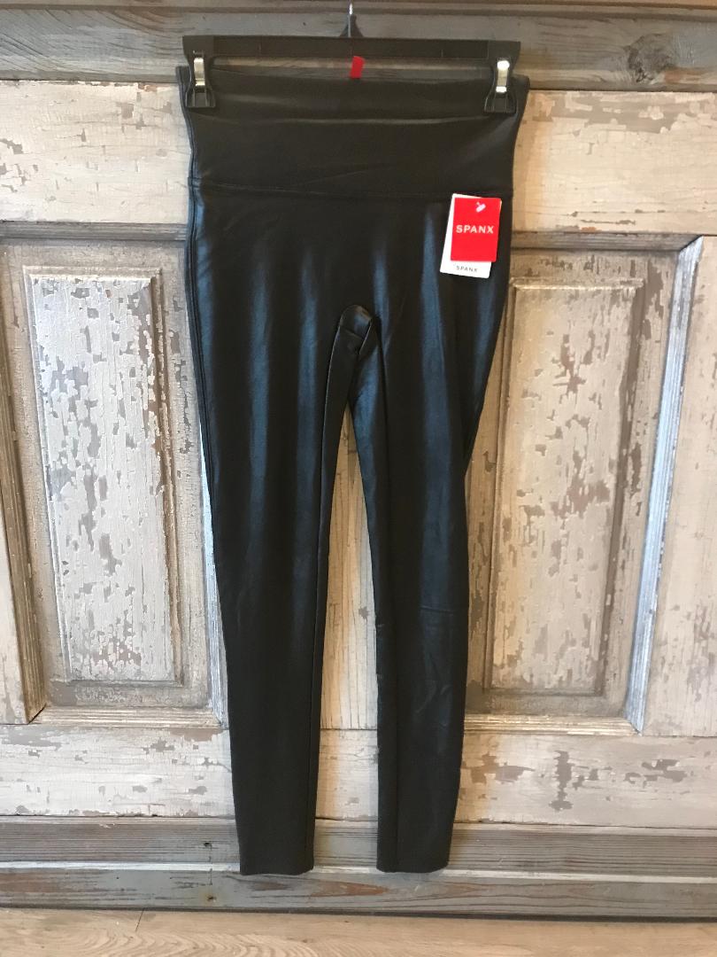 Spanx black faux leather leggings