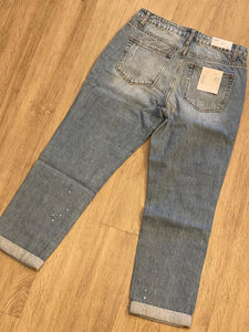 Kassie Paint Splattered Boyfit Jeans