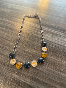 WVU Necklace and earrings