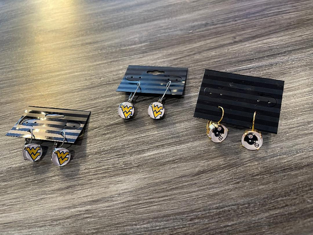 WVU/Steelers Dangle Earrings