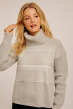 Ethnic Print Soft Turtle Neck