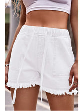 Casual Denim Elastic Waist Shorts