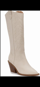 Winter White Tall Howdy Cowboy Boots