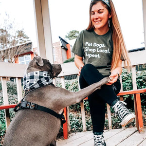 Pet Dogs. Shop Local. Repeat. T-Shirt
